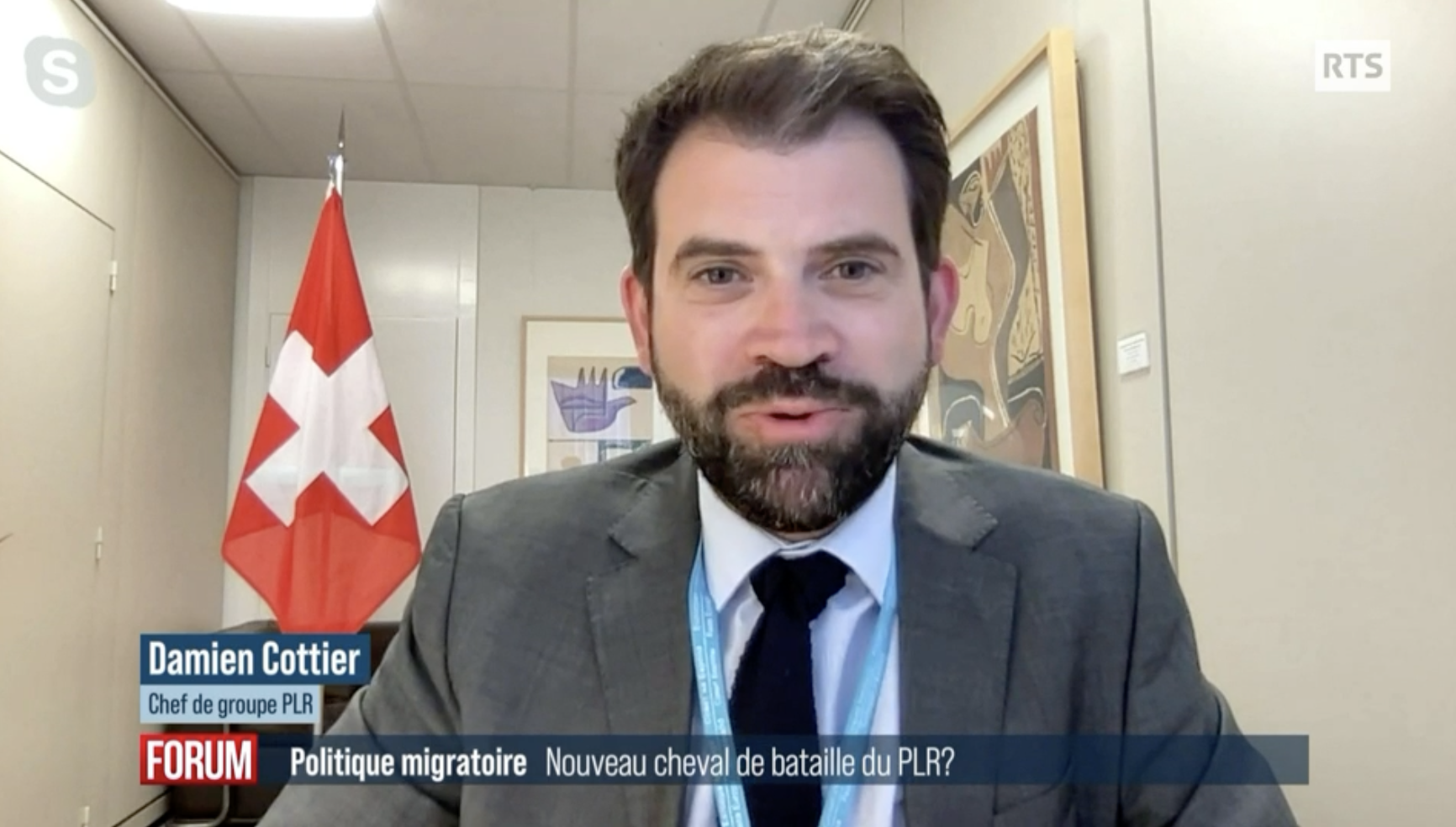 Politique migratoire: "Il ne faut pas tout fermer, ni tout ouvrir" selon Damien Cottier (RTS)