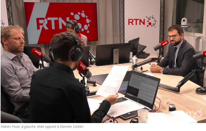 Débat entre Fabien Fivaz et Damien Cottier sur RTN