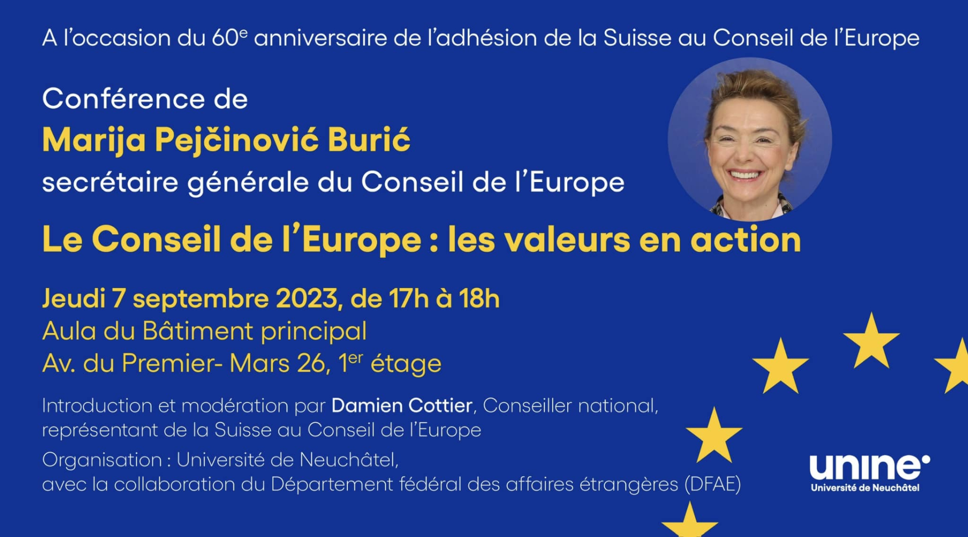 Conférence - Le Conseil de l'Europe: les valeurs en actions